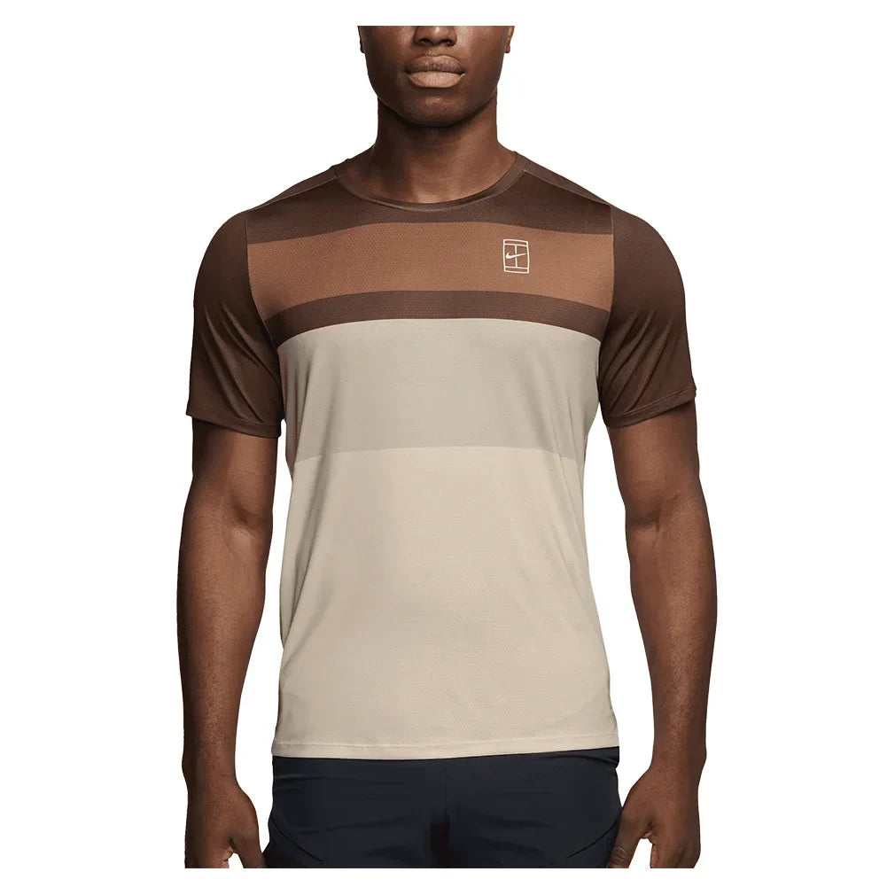 Men`s Court Dri-FIT Advantage Print Tennis Top NIKE XS 259_CACAO_WOW