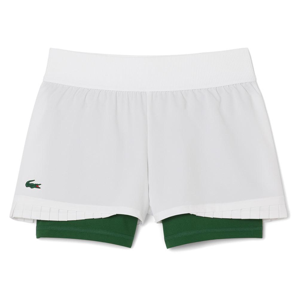 Women`s On Court Lined Tennis Short LACOSTE 2(EUR34) White