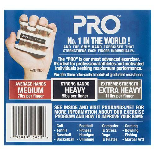 PRO HAND EXERCISER HEAVY TENSION BLACK Sports Medicine GRIPMASTER