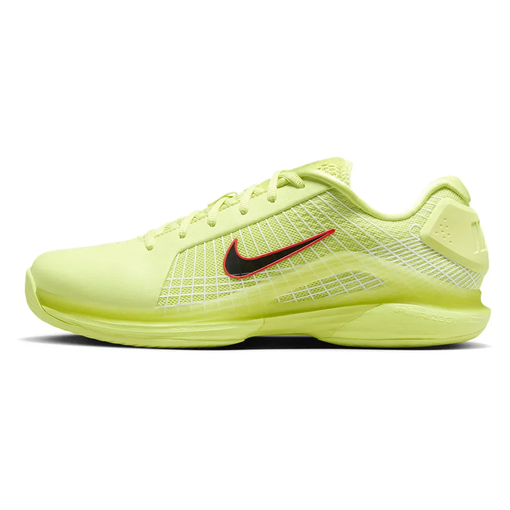 Men`s Vapor 12 Hypersmash Tennis Shoes Light Lemon Twist and Black NIKE