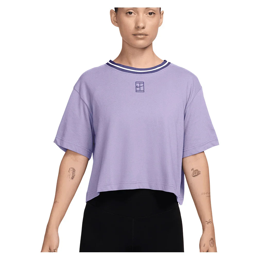 Women`s Dri-FIT Heritage Tennis Crop Top Hydrangeas NIKE XS Hydrangeas