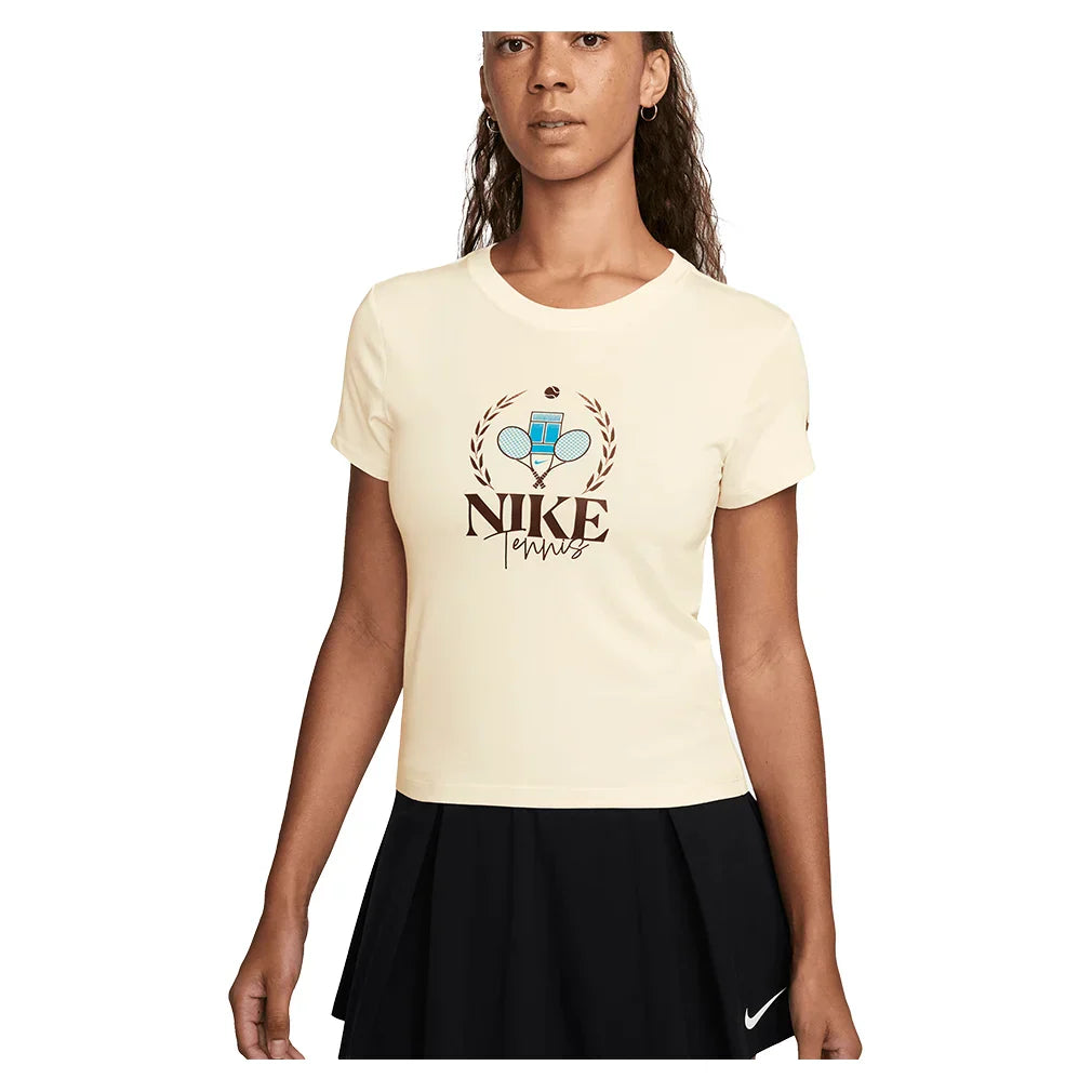 Women`s Paris Dri-FIT Slam Tennis Tee NIKE XS 110_PALE_IVORY