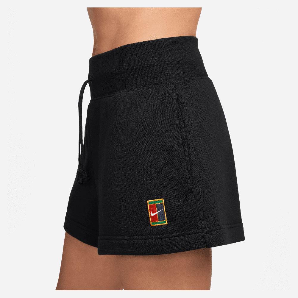 Women`s Court High-Waisted Heritage Phoenix Fleece Tennis Shorts Black NIKE