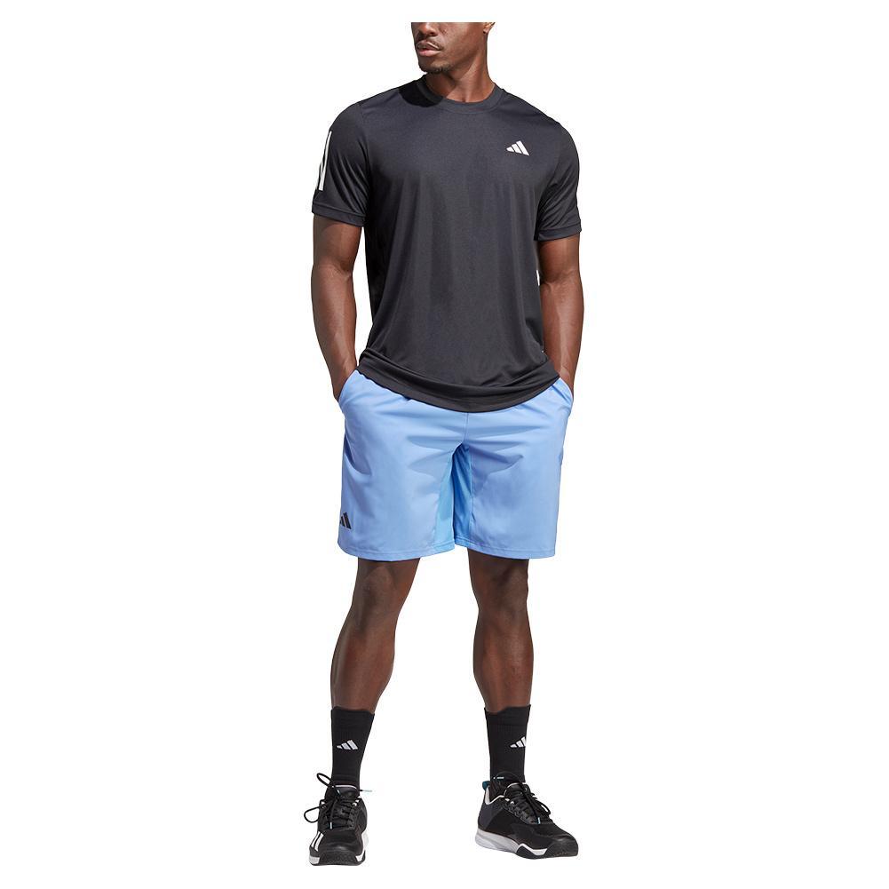 Men`s Club 3 Stripe Tennis Top Black MENS APPAREL ADIDAS
