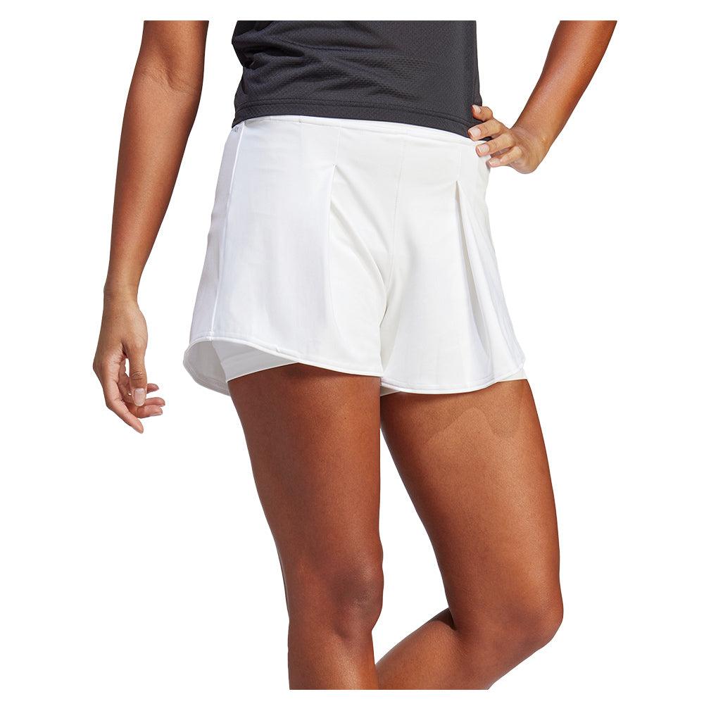 Women's Match Tennis Shorts White Womens Apparel ADIDAS