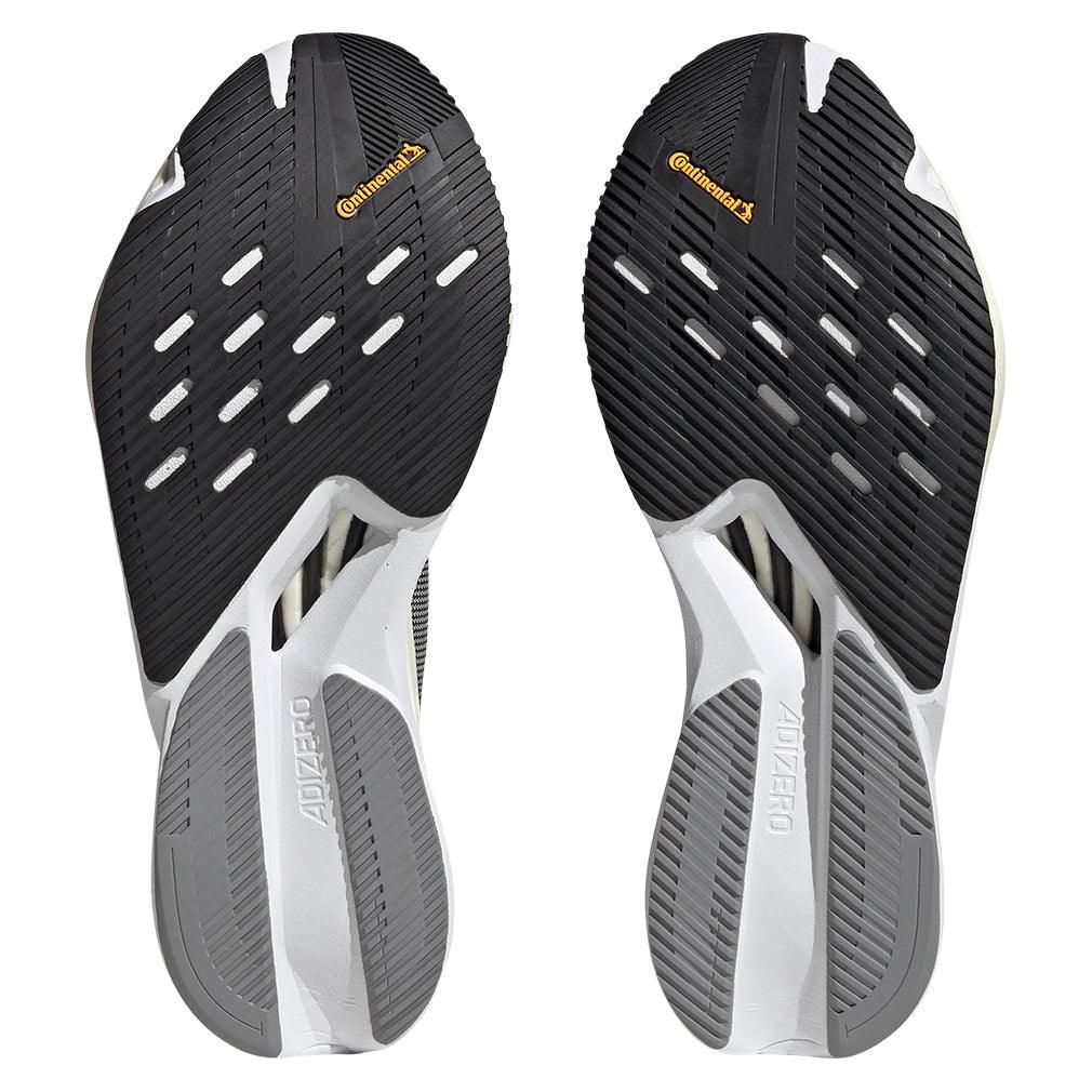Men`s Adizero Boston 12 Running Shoes Core Black and White ADIDAS