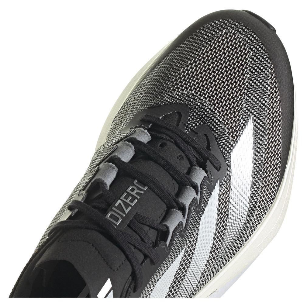 Men`s Adizero Boston 12 Running Shoes Core Black and White ADIDAS