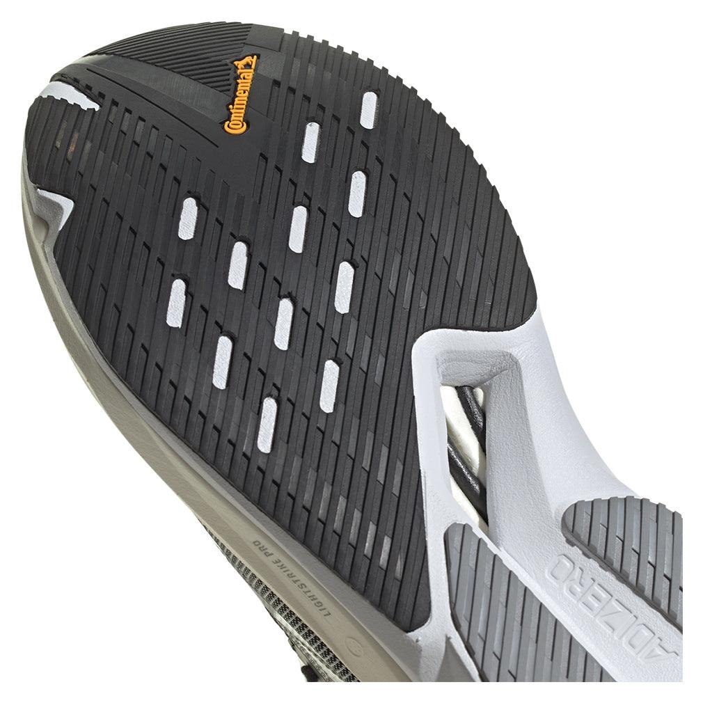 Men`s Adizero Boston 12 Running Shoes Core Black and White ADIDAS
