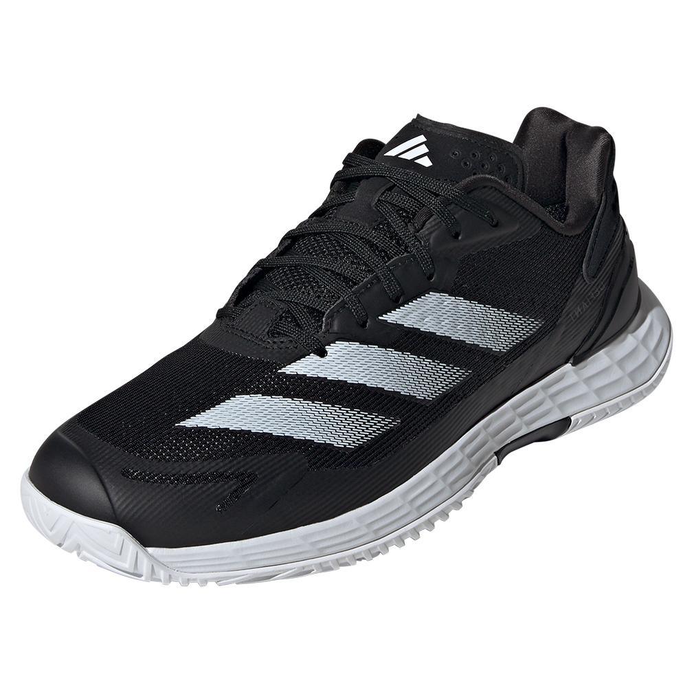 Mens Defiant Speed 2 Tennis Shoes Core Black and White Top Tennis Shoes ADIDAS 7 Black