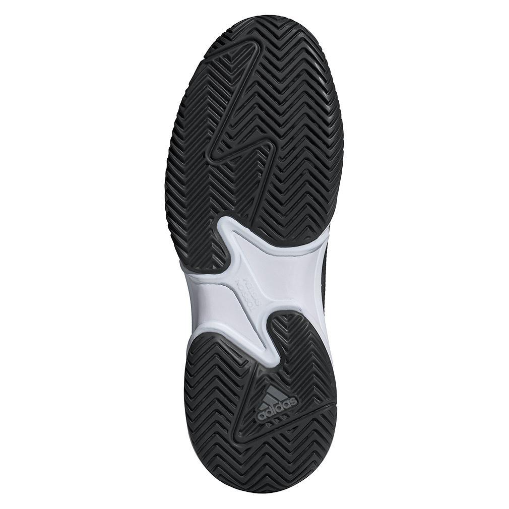 Men's Barricade 13 Tennis Shoes Core Black and White Tournament Gear ADIDAS