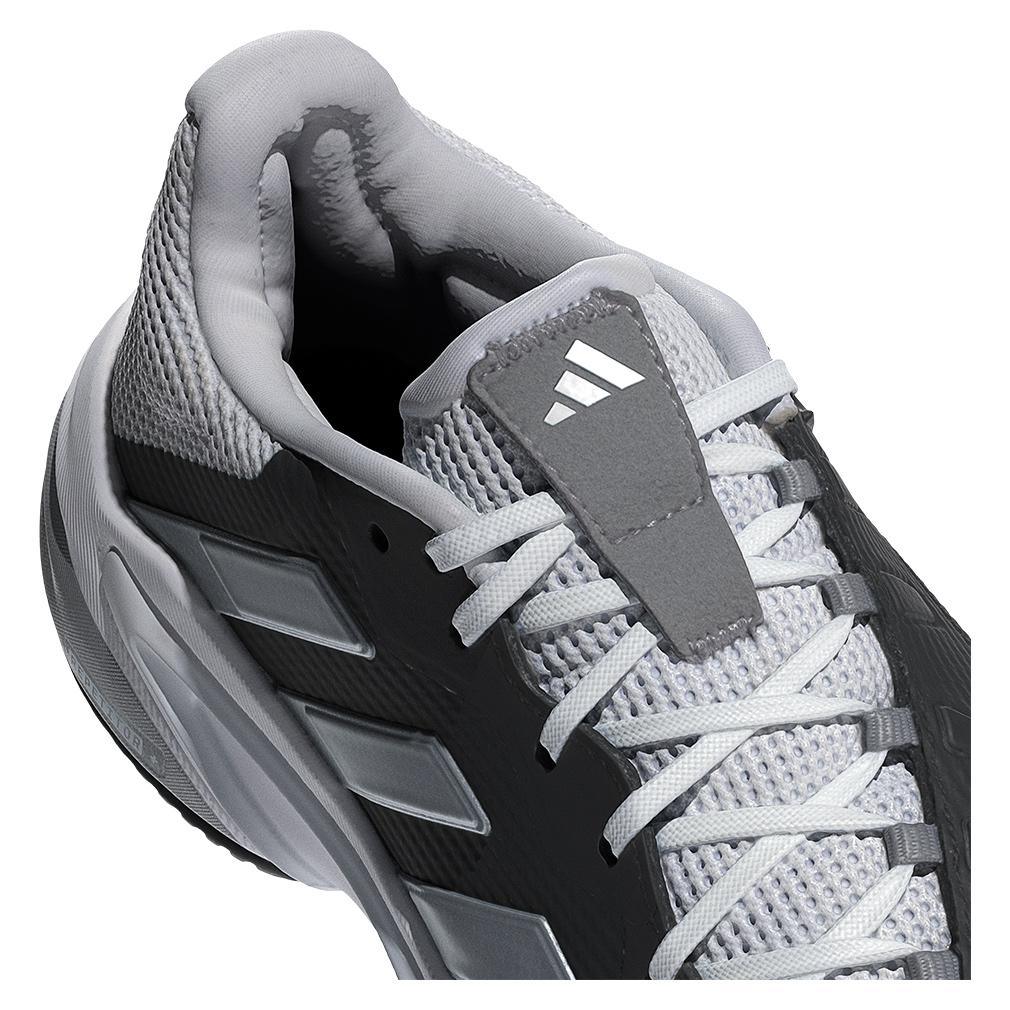 Men's Barricade 13 Tennis Shoes Core Black and White Tournament Gear ADIDAS