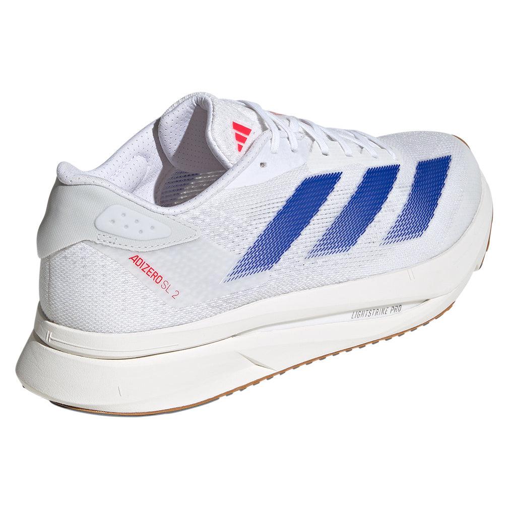 Men`s Adizero SL2 Running Shoes White and Team Royal Blue ADIDAS