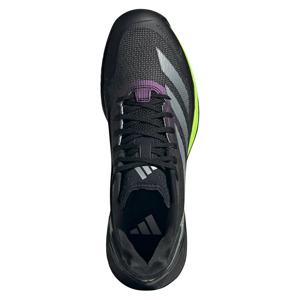 Men`s Defiant Speed 2 Tennis Shoes Lucid Lemon and Core Black ADIDAS