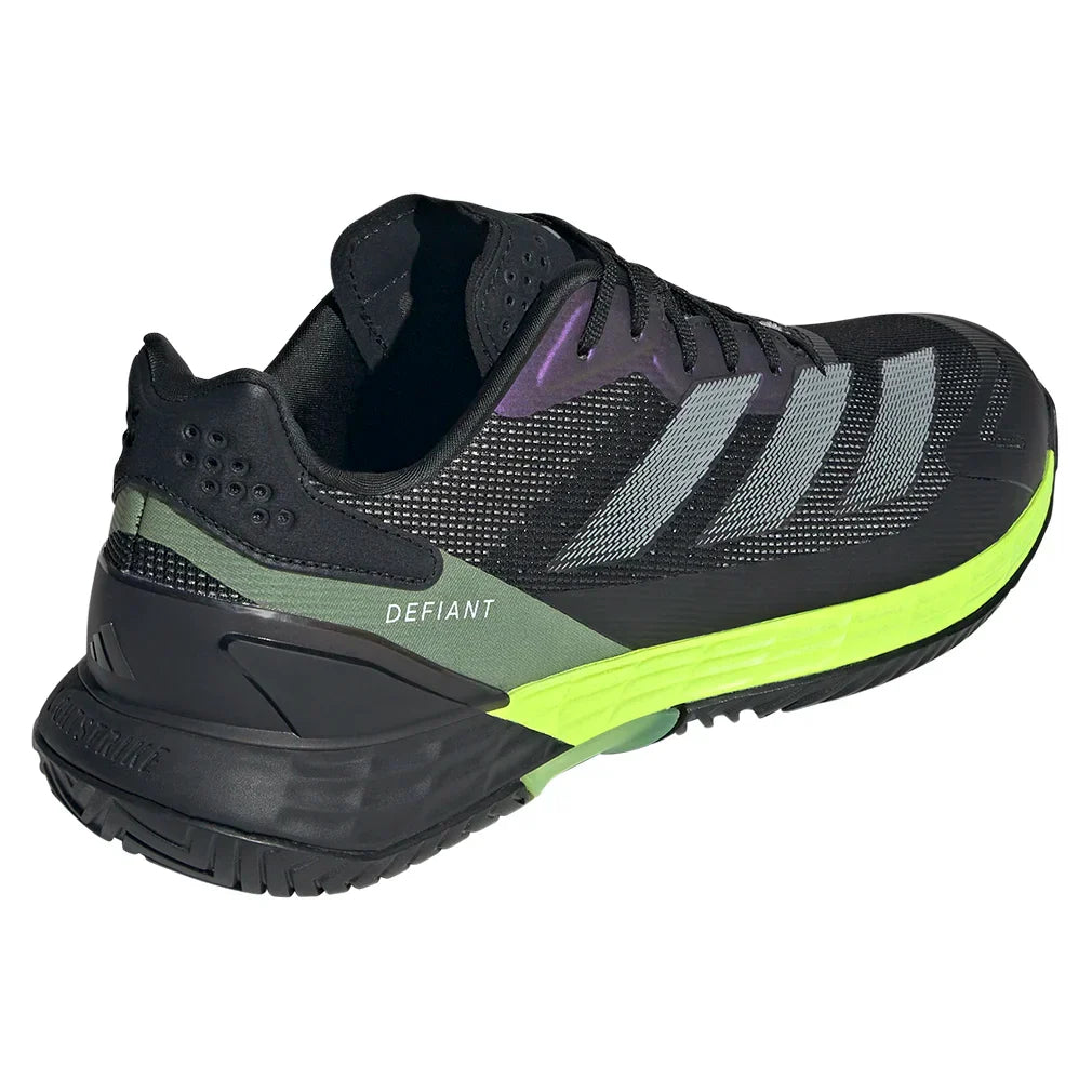 Men`s Defiant Speed 2 Tennis Shoes Lucid Lemon and Core Black ADIDAS