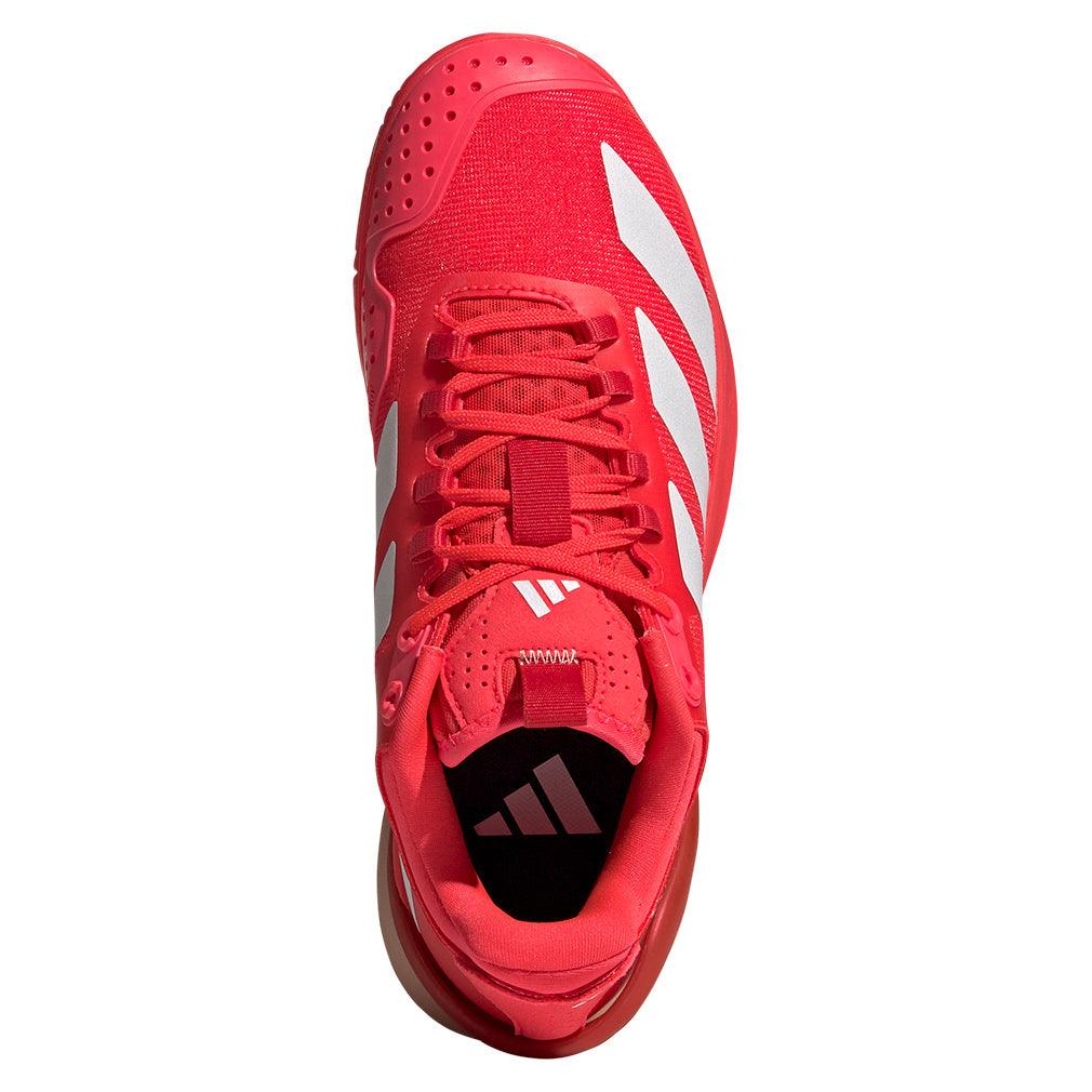 Women`s Adizero Cybersonic 2 Tennis Shoes Lucid Red and Powder Coral ADIDAS