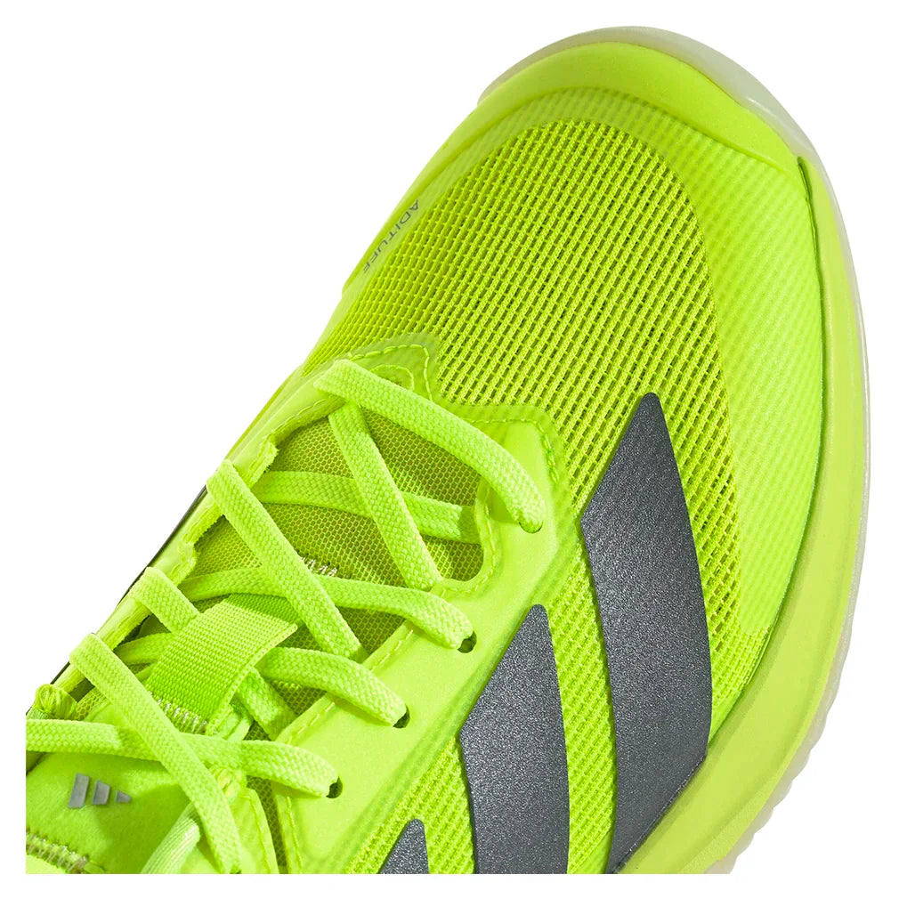 Women`s Adizero Ubersonic 5 Clay Tennis Shoes Lucid Lemon and Powder Yellow ADIDAS