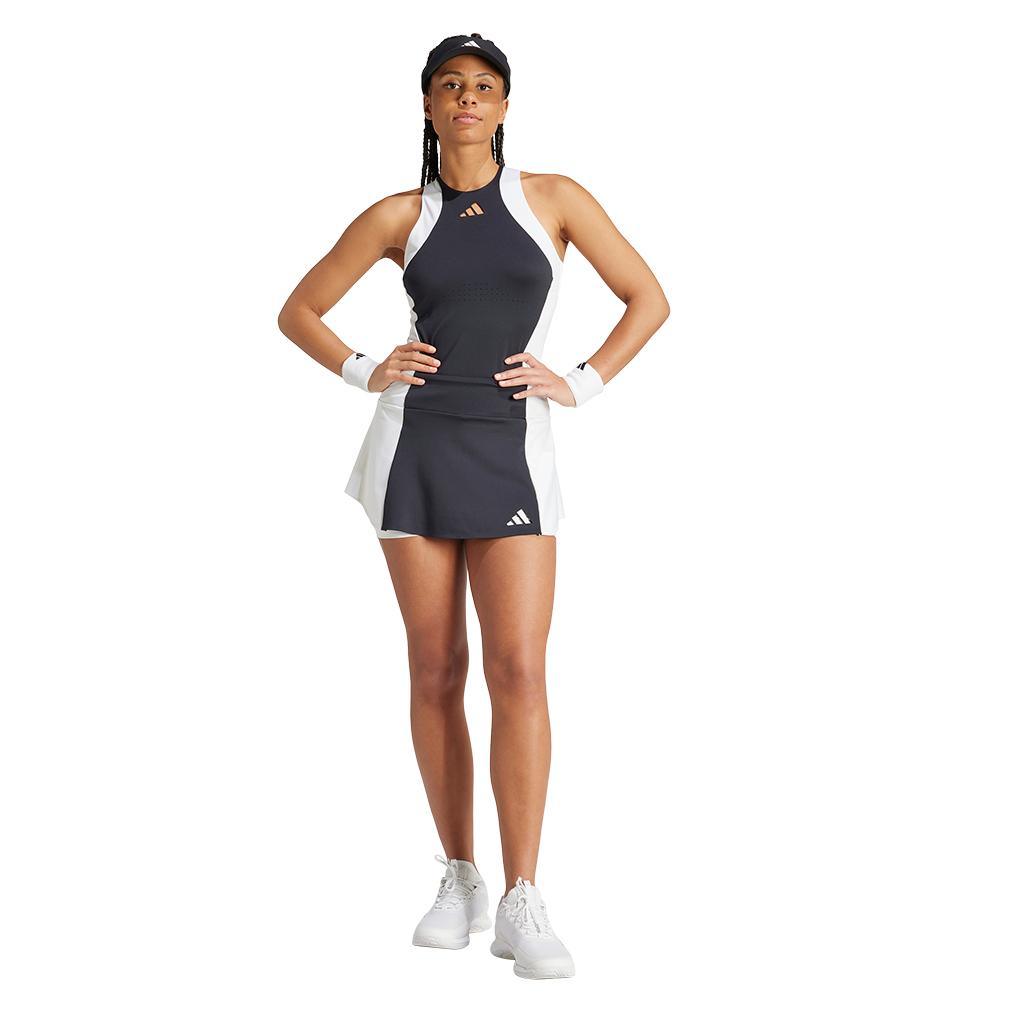 Women's Premium Tennis Skort Black and White Womens Apparel ADIDAS