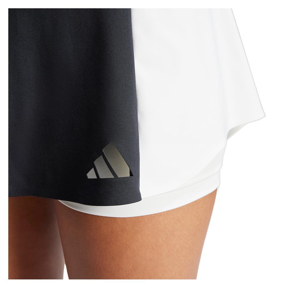 Women's Premium Tennis Skort Black and White Womens Apparel ADIDAS