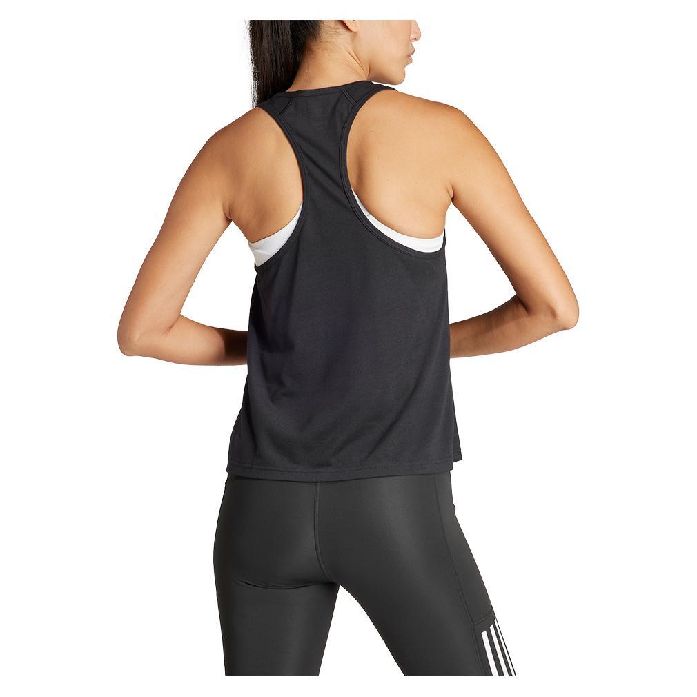 Women's Minimal Essential Branding Tank Black Womens Apparel ADIDAS