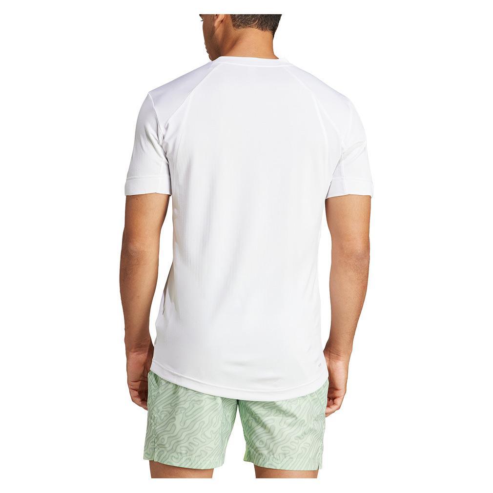 Men's Freelift Tennis Top White Tournament Gear ADIDAS