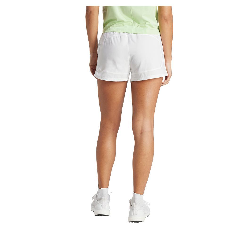 Womens Pacer 3S Woven high Rise Training Shorts White Womens Apparel ADIDAS
