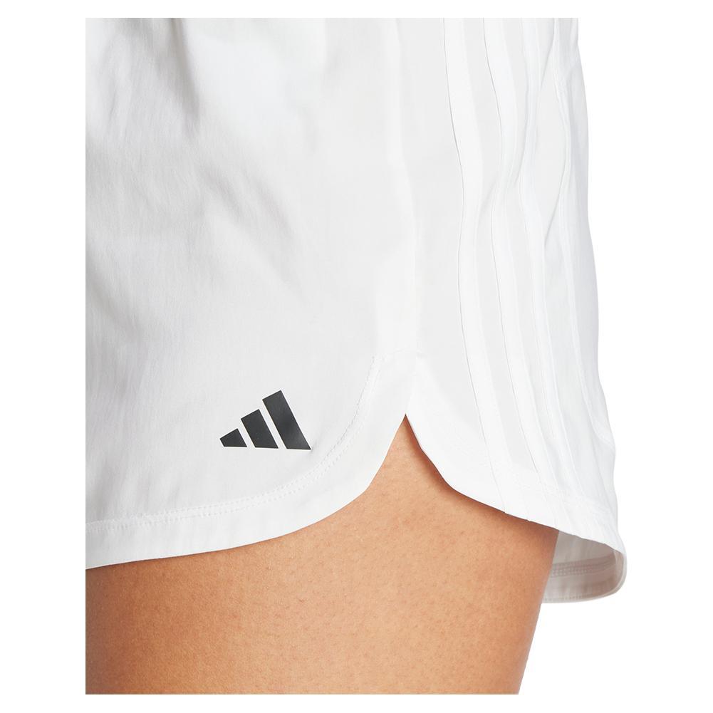 Womens Pacer 3S Woven high Rise Training Shorts White Womens Apparel ADIDAS