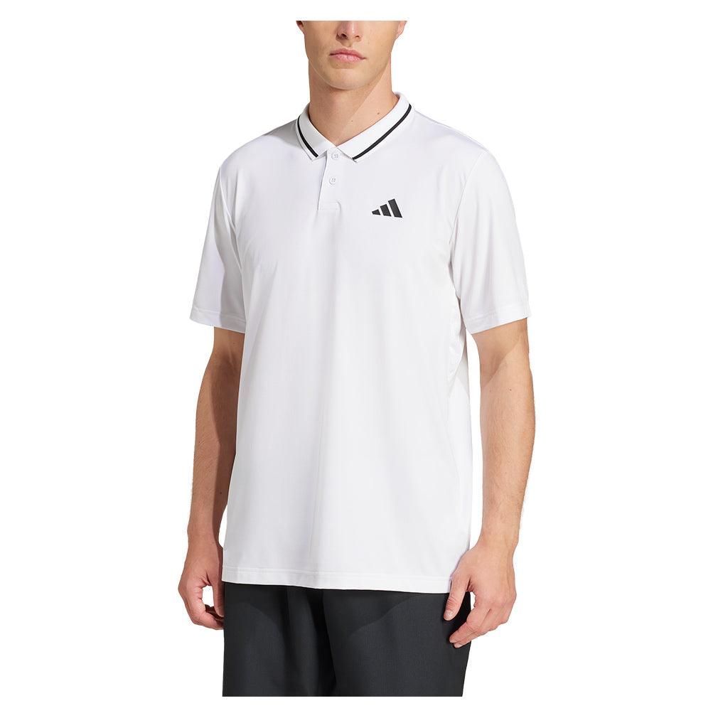 Men`s Club Pique Tennis Polo White MENS APPAREL ADIDAS