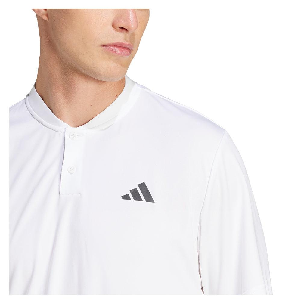 Men`s Club Climacool Henley Tennis Top White MENS APPAREL ADIDAS