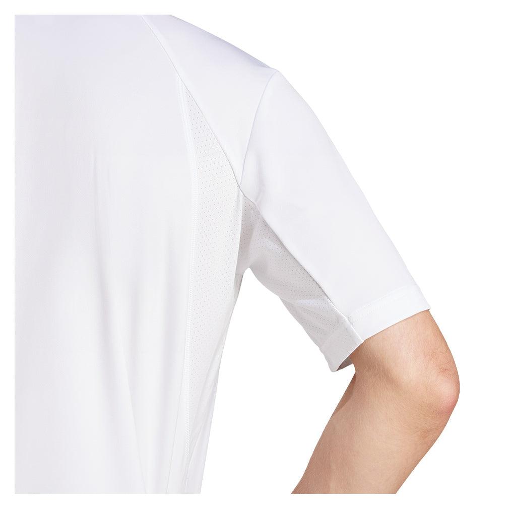 Men`s Club Climacool Henley Tennis Top White MENS APPAREL ADIDAS