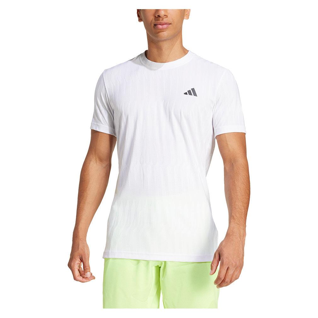 Men`s Freelift Tennis Top White MENS APPAREL ADIDAS