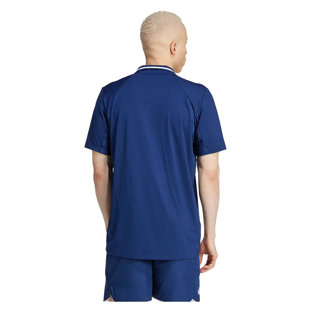 Men`s Club Pique Tennis Polo Dark Blue MENS APPAREL ADIDAS