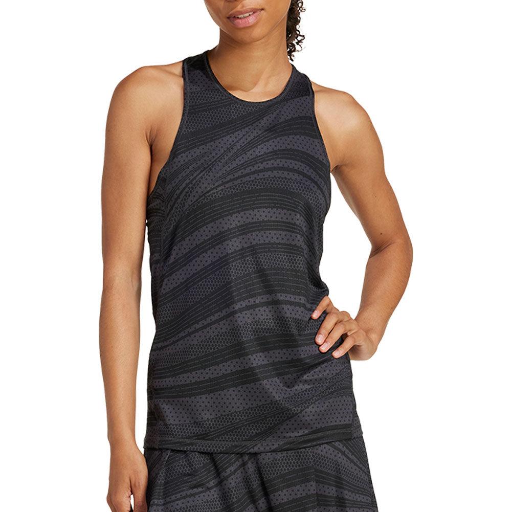 Women`s Club Graphic Tennis Tank Carbon ADIDAS