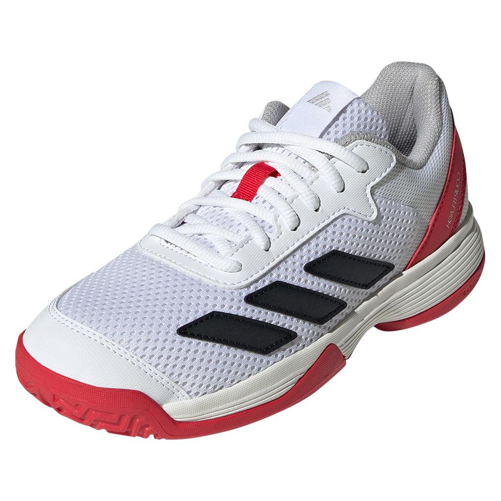 Junior`s Courtflash Tennis Shoes White and Core Black ADIDAS 1Y White