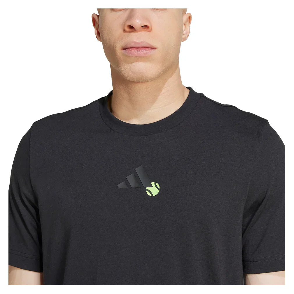Men`s Graphic Tennis Tee Black MENS APPAREL ADIDAS