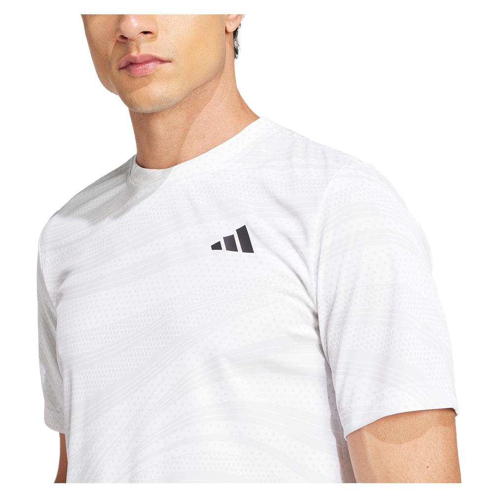 Men`s Club Graphic Tennis Top White MENS APPAREL ADIDAS