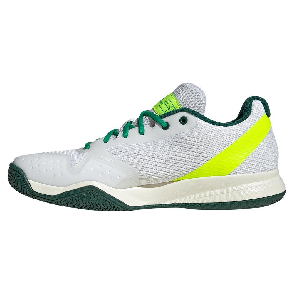 Men`s Courtflash Pickleball Shoes Core Black and Collegiate Green ADIDAS