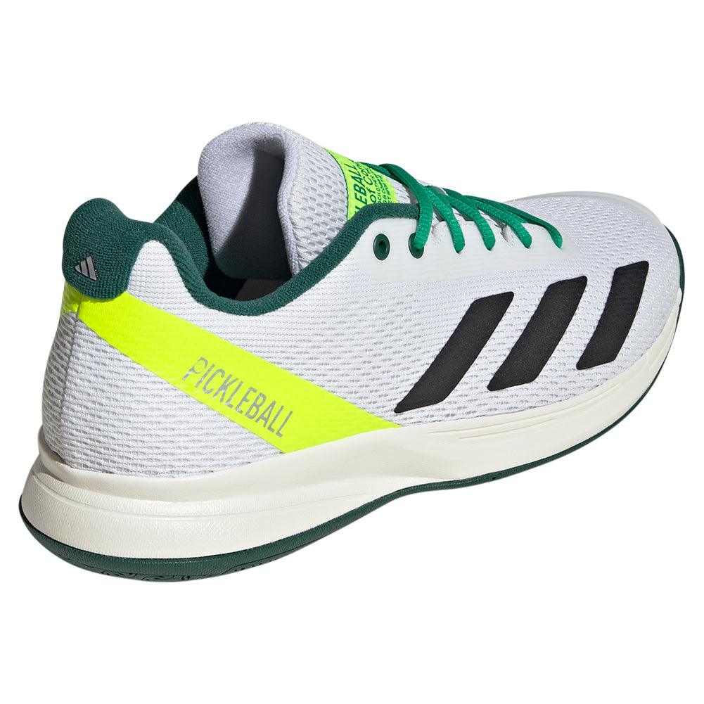 Men`s Courtflash Pickleball Shoes Core Black and Collegiate Green ADIDAS