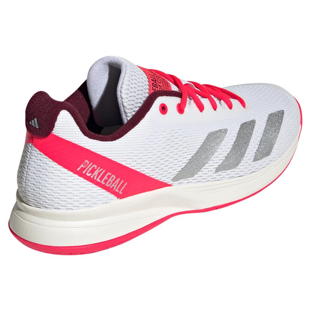 Men`s Courtflash Pickleball Shoes White and Lucid Red ADIDAS