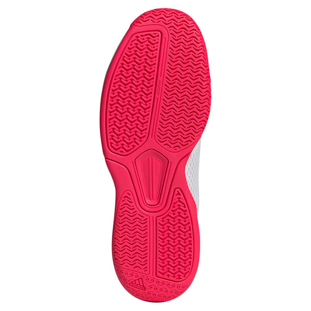 Men`s Courtflash Pickleball Shoes White and Lucid Red ADIDAS