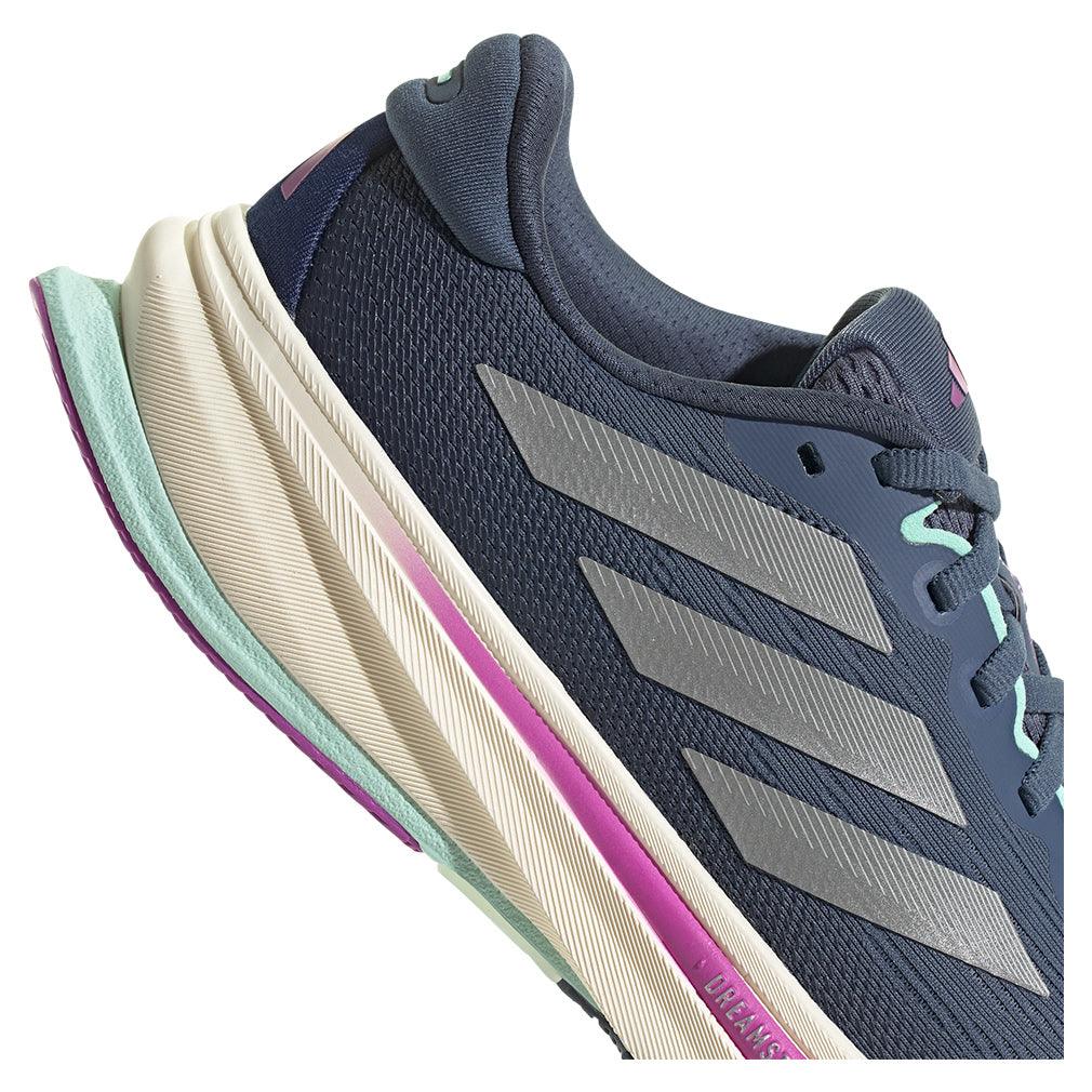 Women`s Supernova Rise 2 Running Shoes Preloved Ink and Matte Silver ADIDAS
