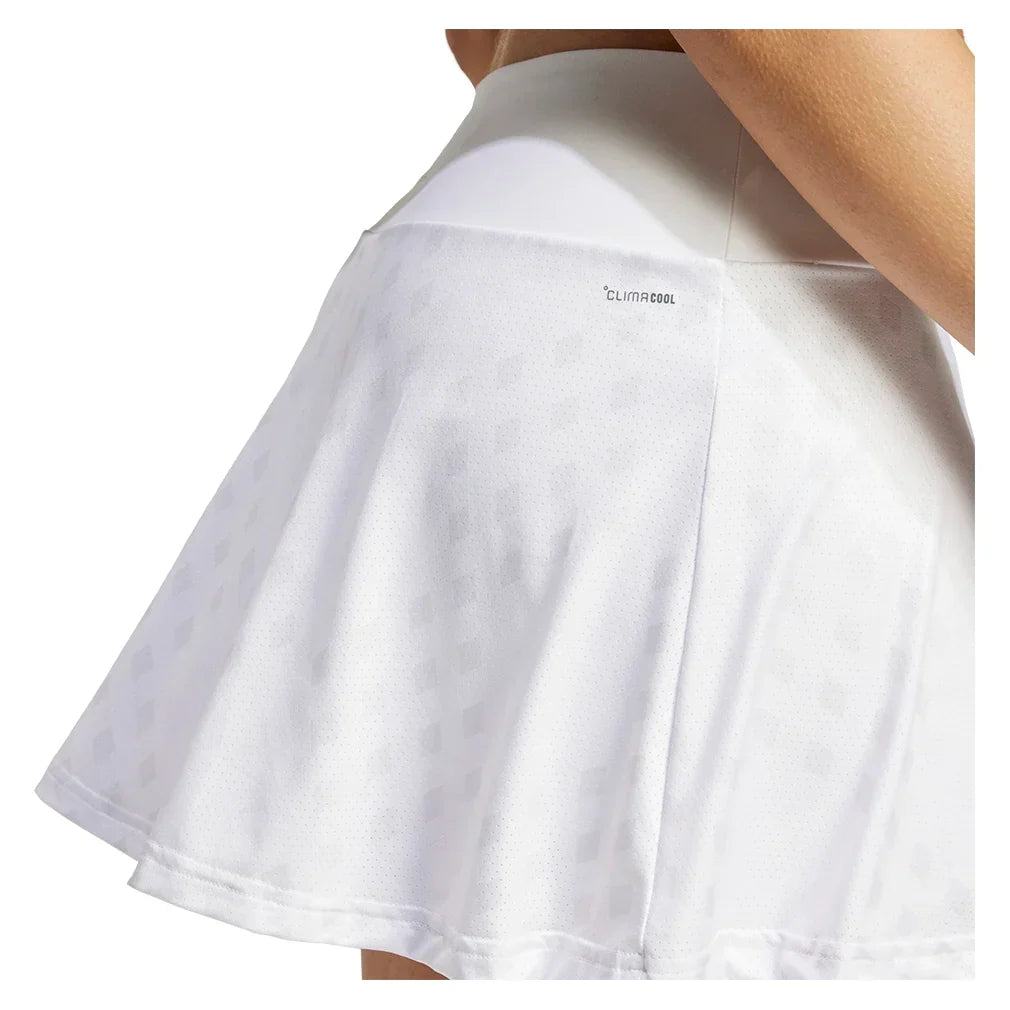Women`s Club Graphic Tennis Skort White and Dash Grey ADIDAS