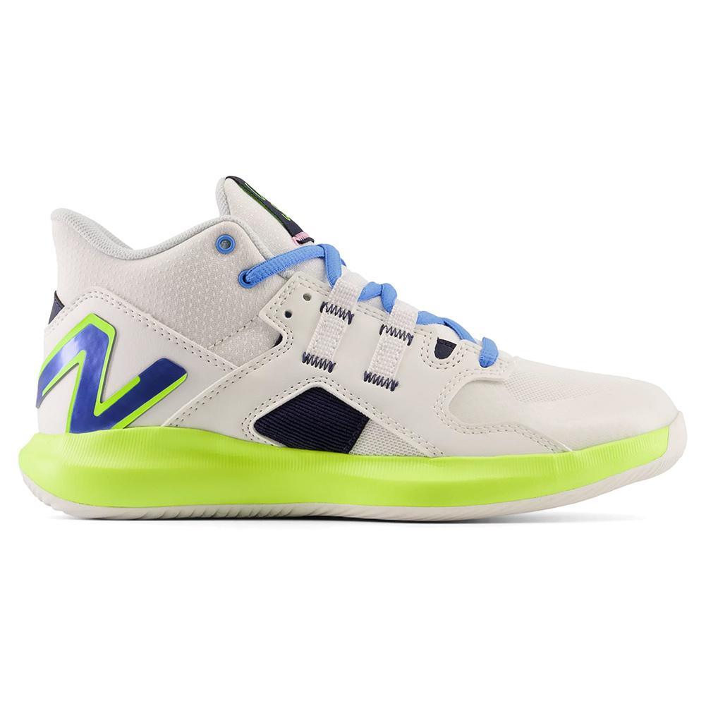 Juniors` Coco CG1 Tennis Shoes White and Hi-lite Top Tennis Shoes NEW BALANCE 12Y