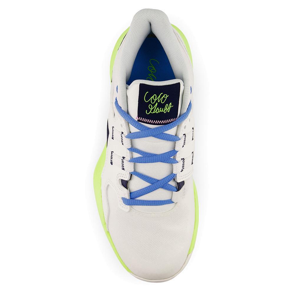 Juniors` Coco CG1 Tennis Shoes White and Hi-lite Top Tennis Shoes NEW BALANCE