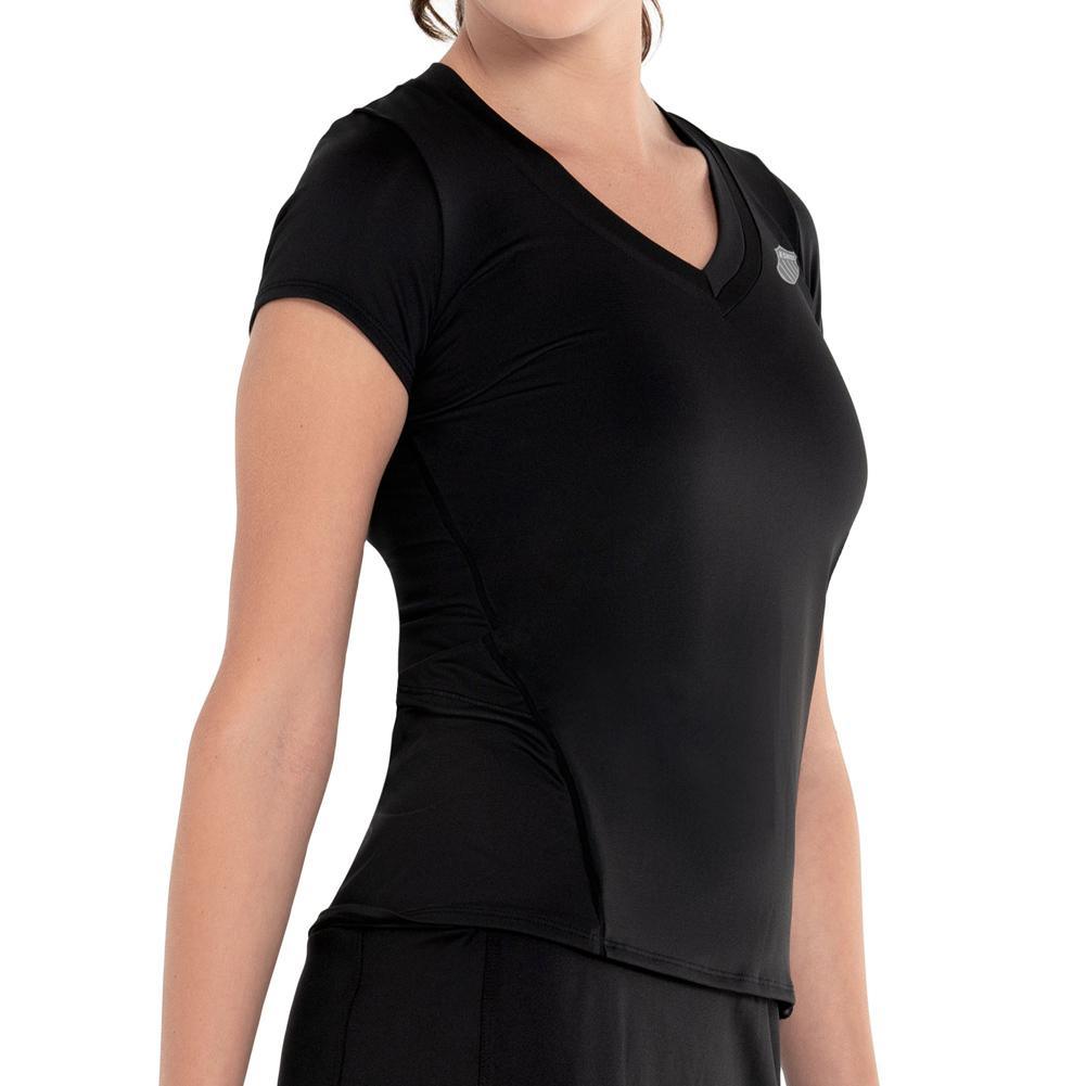 Women's Excel V-Neck Tennis Short Sleeve Womens Apparel K-SWISS