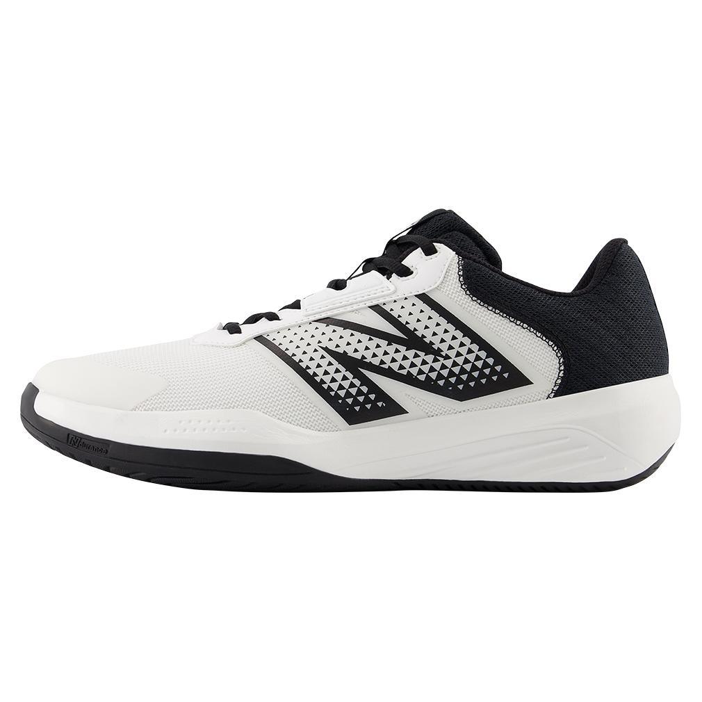 Men's 696v6 D Width Tennis Shoes White and Black Super Sale NEW BALANCE 7.5