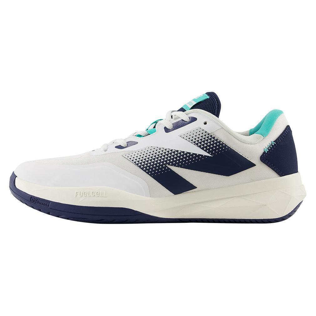 Men`s FuelCell 796v4 2E Width Tennis Shoes White and Navy NEW BALANCE