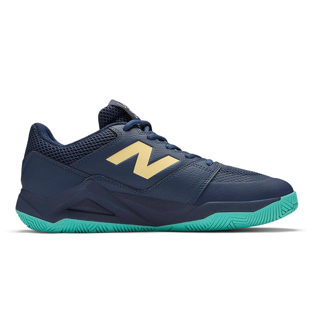 Men`s FuelCell Delray D Width Tennis Shoes Navy and Parchment NEW BALANCE