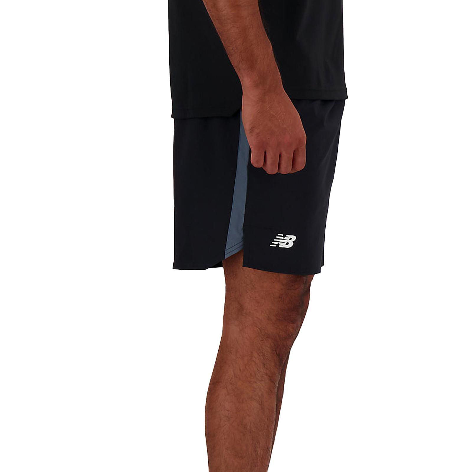 Men's Tournament Tennis Short Black Tournament Gear NEW BALANCE M