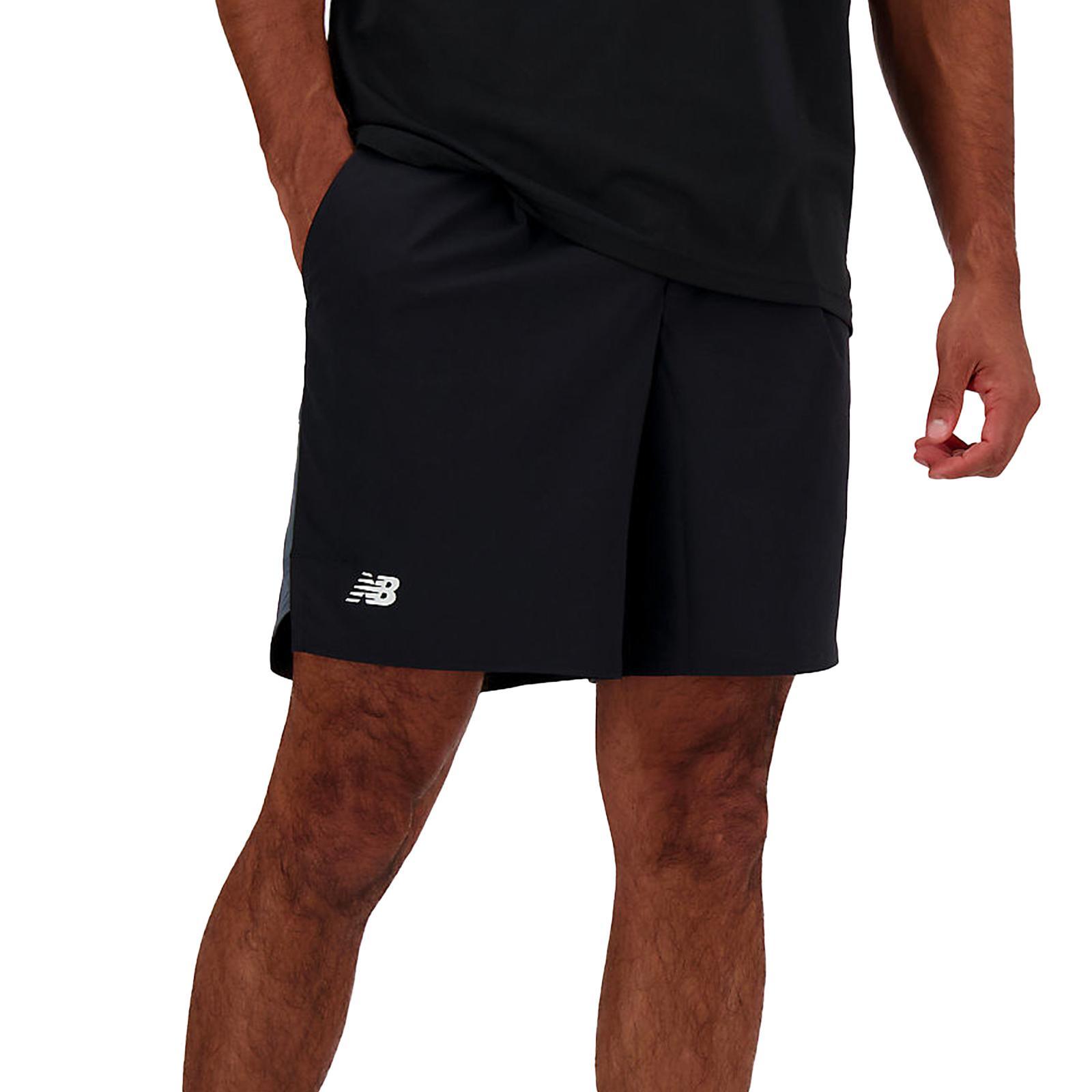 Men's Tournament Tennis Short Black Tournament Gear NEW BALANCE