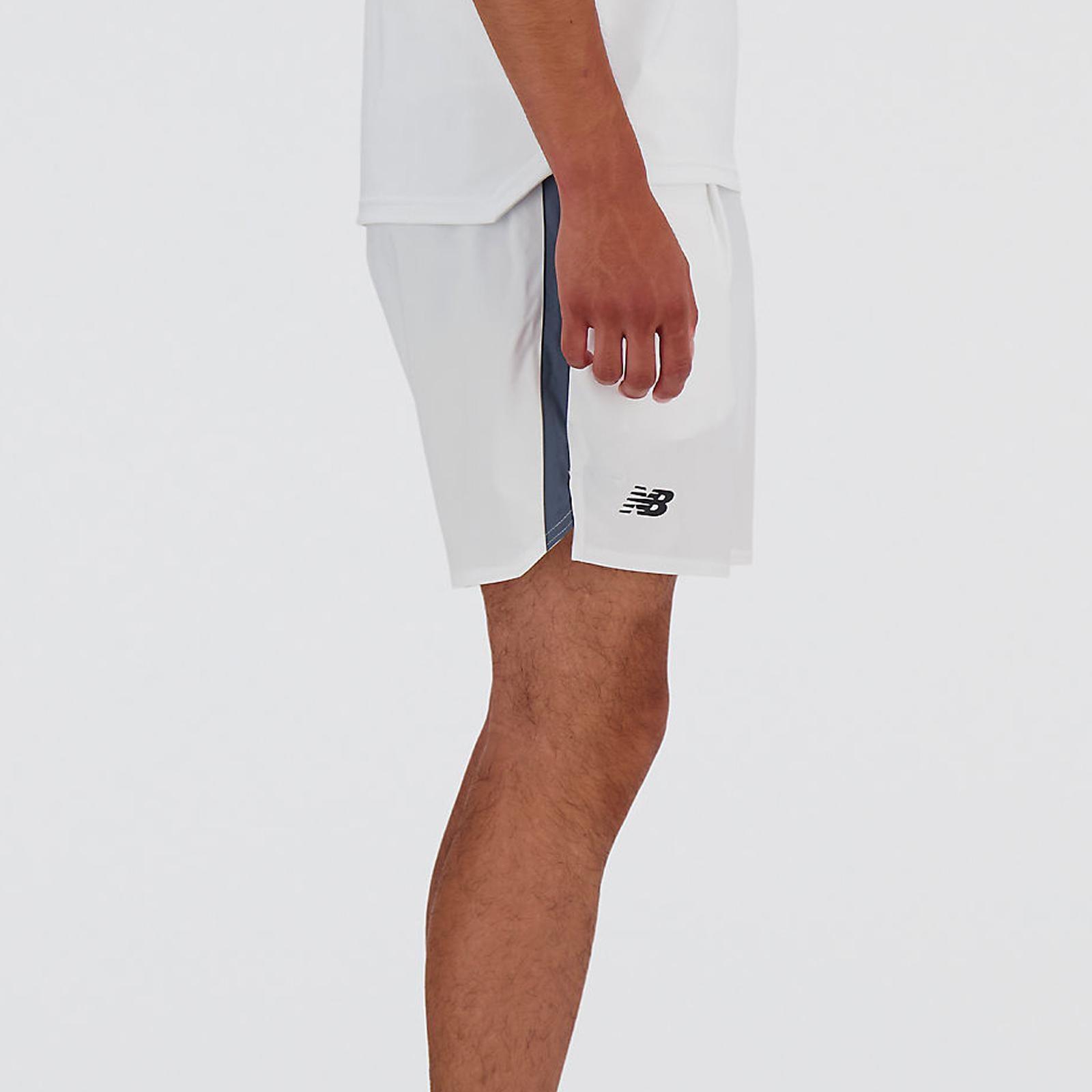 Men's Tournament Tennis Short White Tournament Gear NEW BALANCE
